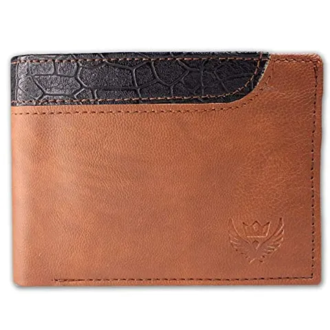 Designer Leather Solid Two Fold Wallet For Men