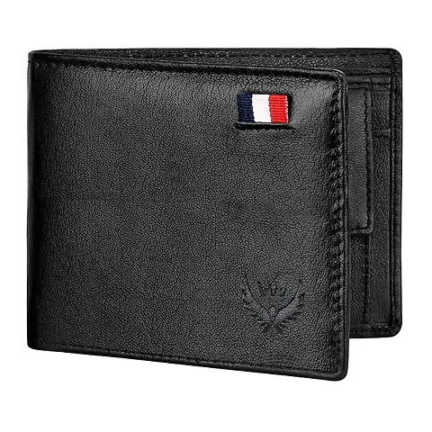 Designer Leather Solid Two Fold Wallet For Men