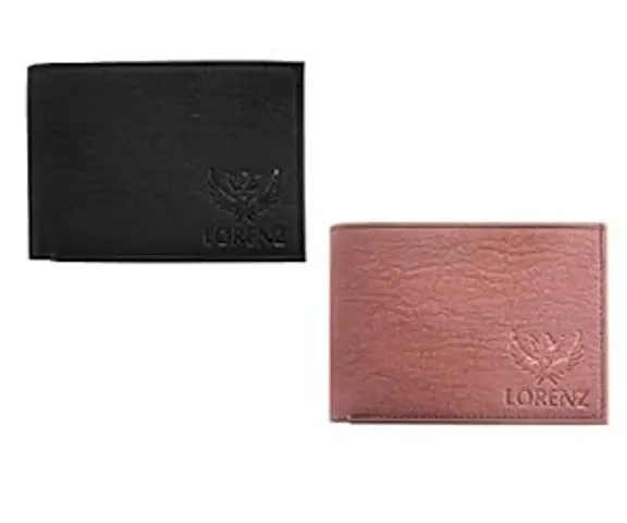 PU Leather Textured Two Fold Wallet  - Pack of 2