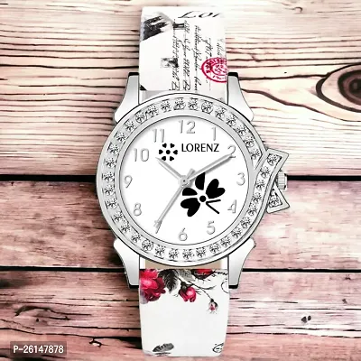 Leather Strap Analogue Watch for Women  Girls