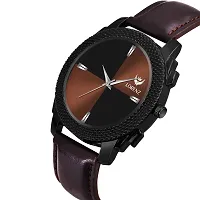 Lorenz Brown Dial  Brown Leather Strap Analogue Watch for Men  Boys |MK-407R-thumb3