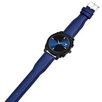 Lorenz Two Tone Dial  Blue Leather Strap Analogue Watch for Men | MK-408R-thumb1