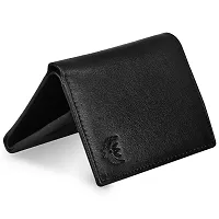 Lorenz TriFold Closure Black RFID Blocking Leather Wallet for Men with ID Slot | Soft Nappa Top Grain Menrsquo;s Leather Wallet | GL-13-thumb3