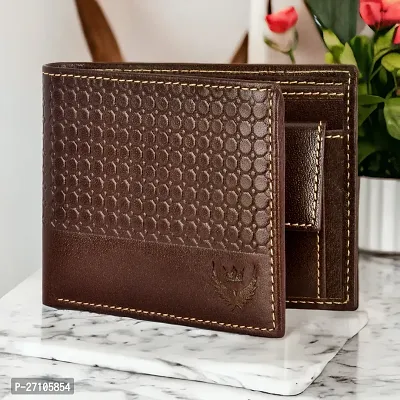 Blocking Genuine Crunch Leather Texture Wallet for Men | Brown Bi-Fold Wallet | Men's Wallet Purse | GL-43-thumb0