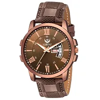 Lorenz Brown Day/Date Watch  Brown Wallet Combo for Men- CM-2070WL-32-thumb1