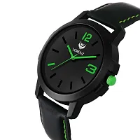 Lorenz Gift Combo Set of Green Analog Watch  Hi-Quality PU Wallet for Men | CM-3013WL-60-thumb1