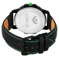 Lorenz Gift Combo Set of Green Analog Watch  Hi-Quality PU Wallet for Men | CM-3013WL-60-thumb2