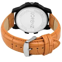 Lorenz Black Dial Watch  Brown Wallet Combo for Men and Boys-thumb4