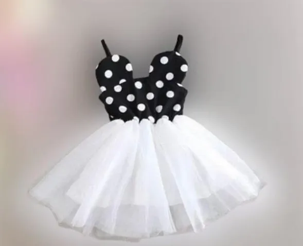 Partywear Polka Dot Net Dress