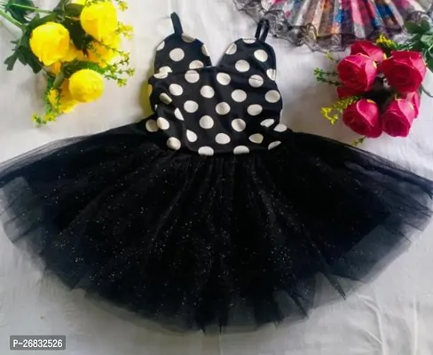 Fabulous Cotton Black Printed Frocks For Girls