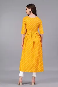 Kharoliya Women Printed Ethnic Dress Kurta Yellow-thumb1