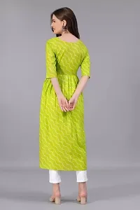 Kharoliya Women Printed Ethnic Dress Kurta Light Green-thumb1