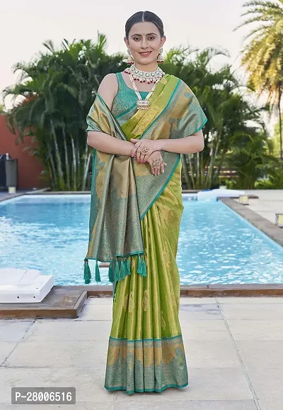 Classic Tissue Saree with Blouse piece for Women-thumb0
