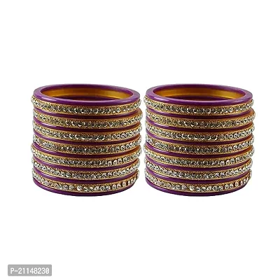 Elegant Metal Bangles Set for Girls and Women-thumb0