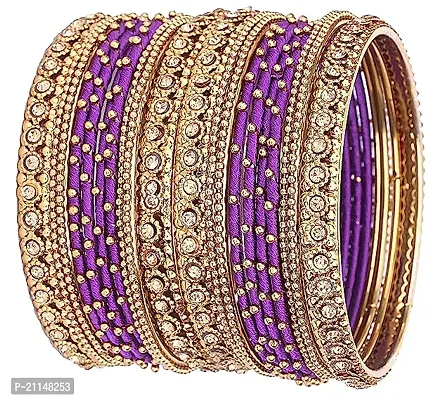 Elegant Metal Bangles Set for Girls and Women-thumb0