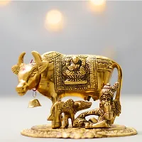 Kamdhenu Cow With Laddu Gopal with Diwali Aarti Scroll,3D Greeting Card,and 10 Diya(Gift Pack of 13)-thumb3