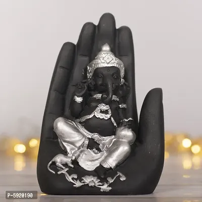 Ganesha Idol with Diwali Aarti Scroll,3D Greeting Card,and 10 Diyas (Gift Pack of 13)-thumb4