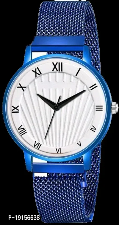 Stylish Blue Metal Analog Watches For Women