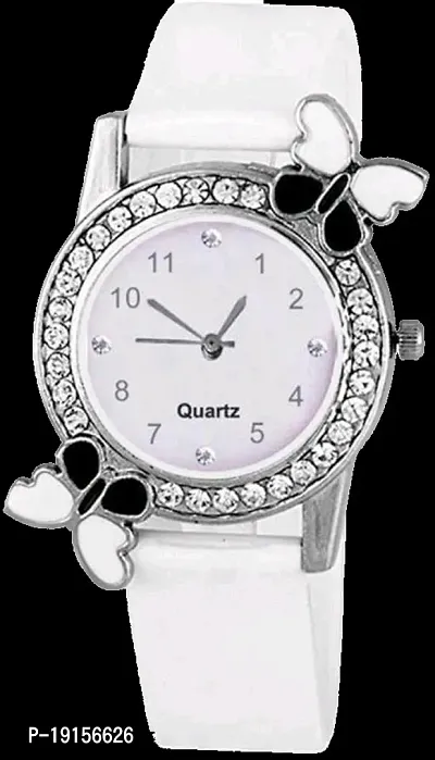 Stylish White Metal Analog Watches For Women-thumb0