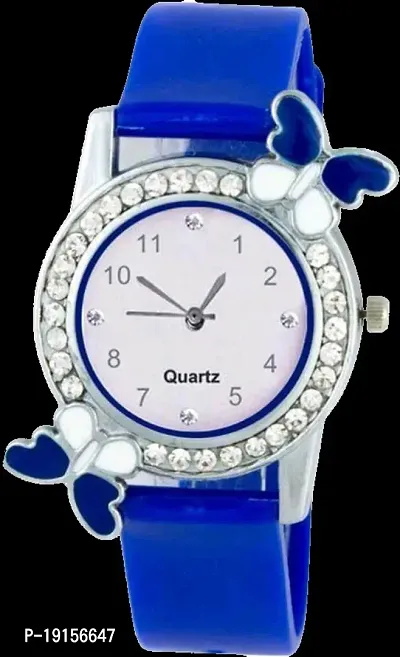 Stylish Blue Metal Analog Watches For Women-thumb0