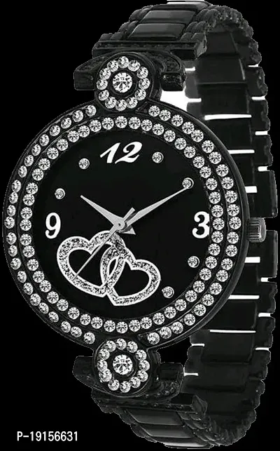 Stylish Black Metal Analog Watches For Women-thumb0