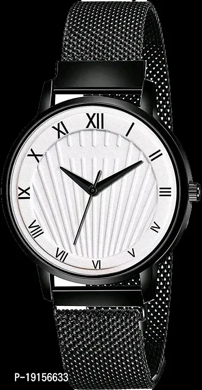 Stylish Black Metal Analog Watches For Women