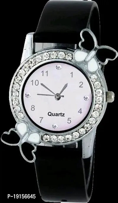 Stylish Black Metal Analog Watches For Women-thumb0