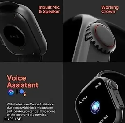 Trendy Unisex Smartwatch Calling Feature Bluetooth 5.3 Connectivity Health Tracker-thumb5