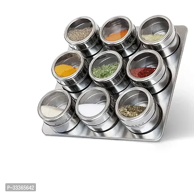 Durable Stainless Steel Magnetic Spice Storage Jar-thumb0