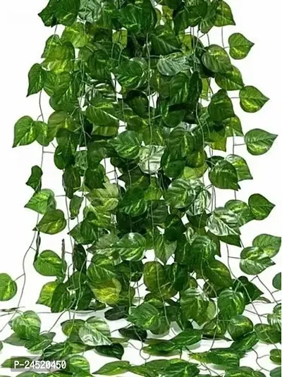 Artificial Money Plant Creepers With Green Leaves For Wall Hangings Room Decor And Aesthetic Home Interior Decoration-thumb0