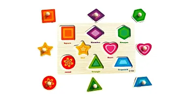 Pack of 10 Animal , Insects , Numbers , Shapes , Dinosaurs , Vehicles , Farm , Fish ,Fruits  Vegetables Wooden Puzzle Board For Kids Boys and Girls Children Game Pre-School Learning Board Tray-thumb1