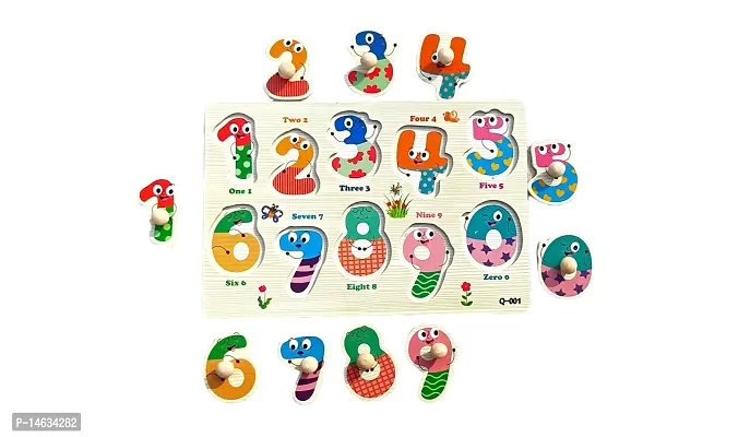 Pack of 10 Animal , Insects , Numbers , Shapes , Dinosaurs , Vehicles , Farm , Fish ,Fruits  Vegetables Wooden Puzzle Board For Kids Boys and Girls Children Game Pre-School Learning Board Tray-thumb3