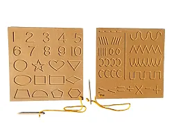 Double Sided Wooden Alphabet Letters, Numbers, Shapes , Pattern  Hindi Varnamala Wooden writing  Tracing Board for kids-thumb3