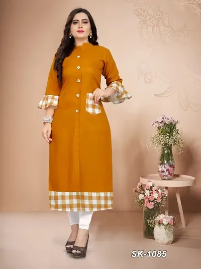 Plus Size Cotton Printed Straight Kurtas