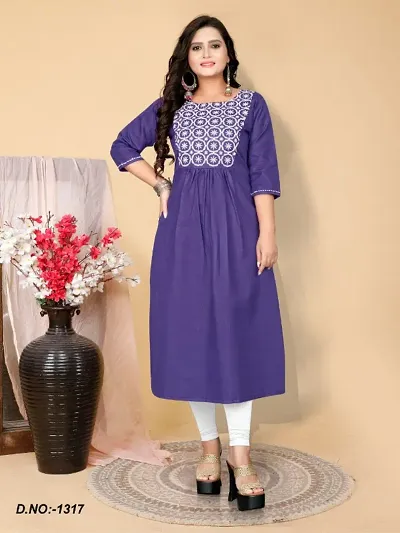 Cotton Embroidered Kurtis