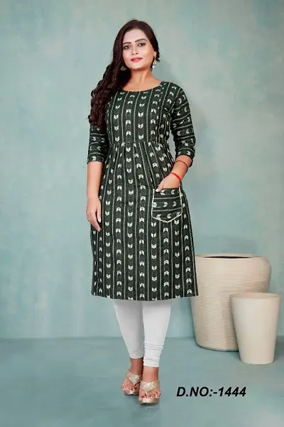 Fancy Cotton Two Sided Concealed Zips Breast Feeding Kurti