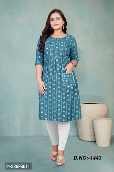 Cotton Two Sided Concealed zips Breast Feeding Kurti