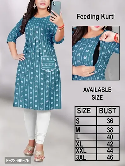 Cotton Zips Easy Breast Feeding Kurtis-thumb0