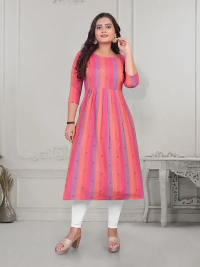 Cotton Feeding Kurta With Two Sided Concealed Zips