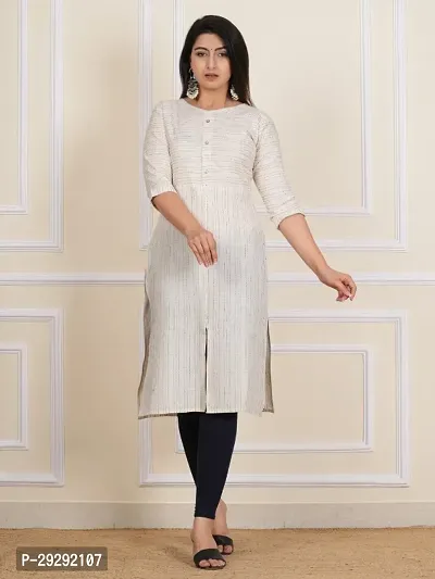 Cotton Embroidery Straight Kurti