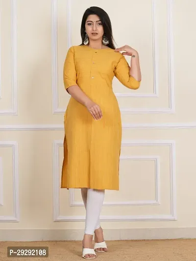 Cotton Embroidery Straight Kurti