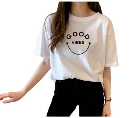 Good vibes loose fit trendy tshirts