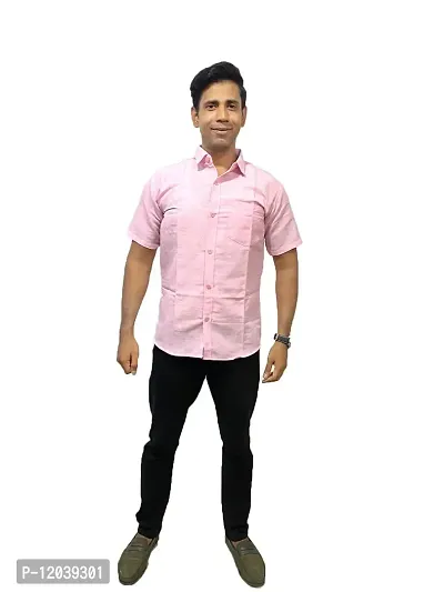 Plain_Khadi_Shirt (X-Large, Pink)