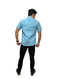 Plain_Khadi_Shirt (Medium, Blue)-thumb1