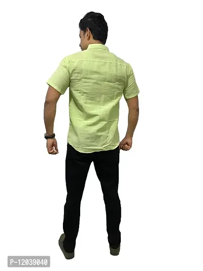 Plain_Khadi_Shirt (Large, Mint Green)-thumb2