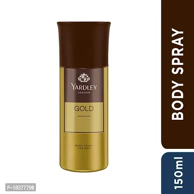 Yardley London Gold Deodorant Body Spray For Men, Fresh, 150ml-thumb2