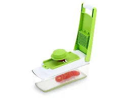 Blluex 14 in 1 Quick Dicer Vegetable  Fruit Grater  Slicer (6 Nos. Slicing  Grating Blades, 1 No 2 in 1 Peeler With Grater, Main Unit With Container, 1 Safety Holder, 2 Nos. 2i in 1 Dicing Blades)-thumb3