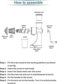 Blluex Plastic Manual Steel Handle Hand Juicer Mixer Blender Juice Maker Machine for Home, Hand Juicer-thumb3