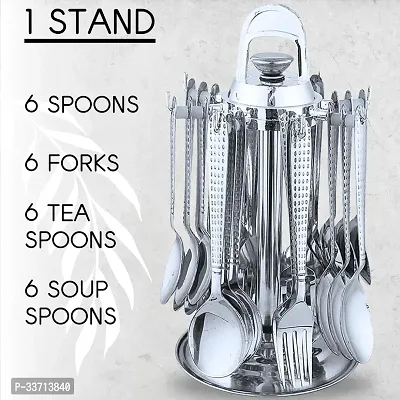 Stylish Stainless Steel 24 Pcs Cutlery Set For Dining-thumb3