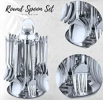 Stylish Stainless Steel 24 Pcs Cutlery Set For Dining-thumb1